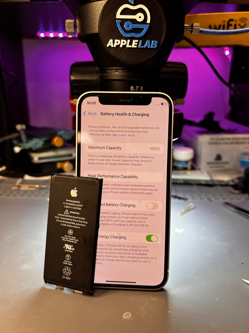 Batería nueva con 100% de salud en iPhone
